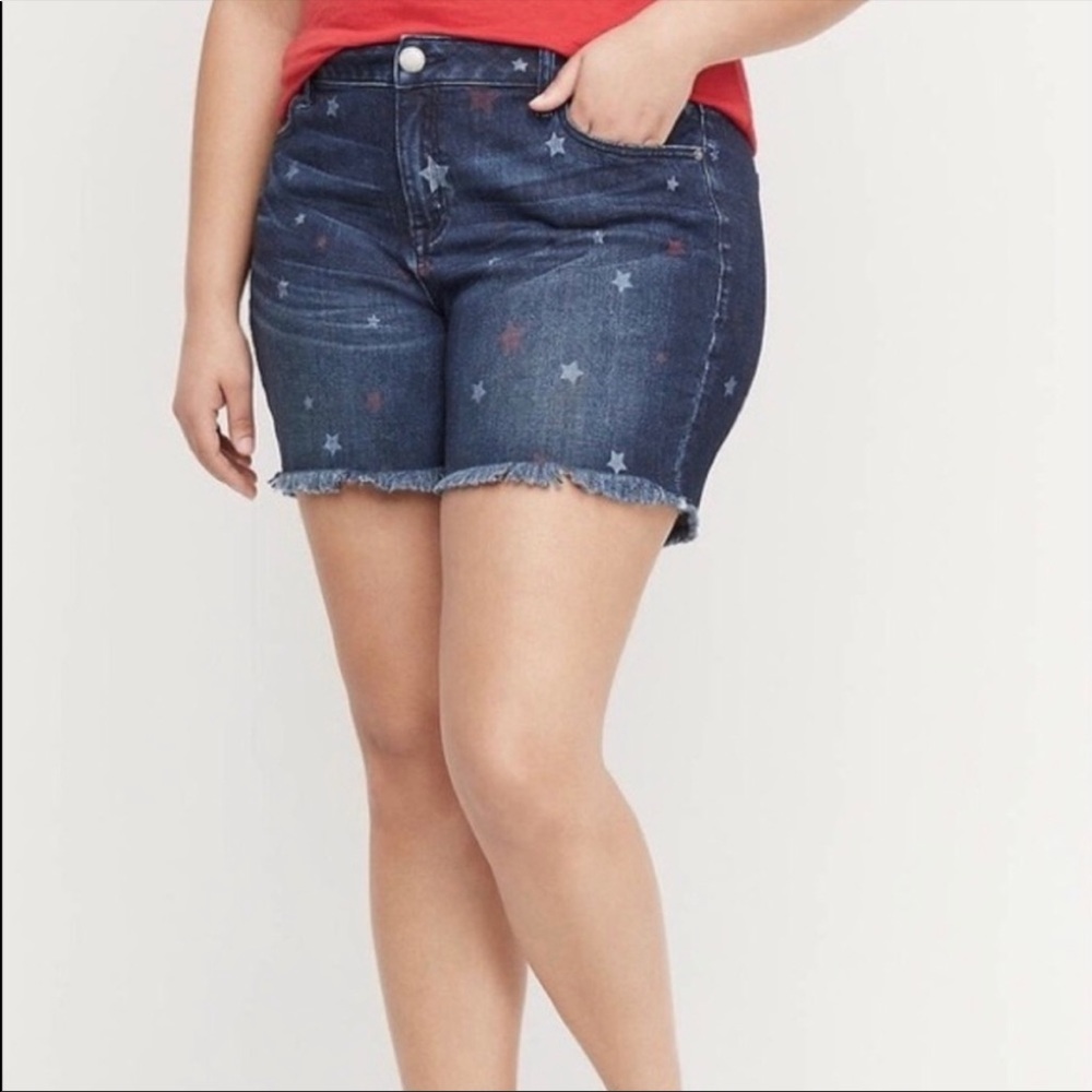 Lane Bryant Star/ Frayed Shorts